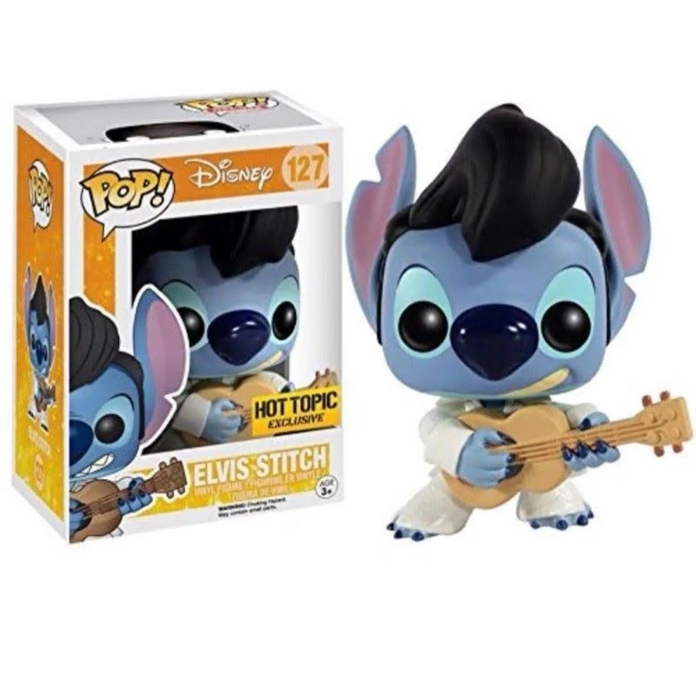 Disney Elvis Stitch Collectible Figure - Blue and White‎